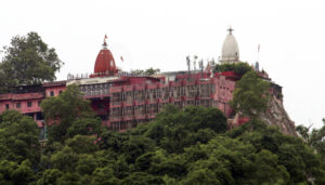 Haridwar: Mansa Devi temple, where a stampede broke out earlier in the day, in Haridwar, Sunday, July 27, 2025. At least six people died and several suffered injuries in the incident, according to officials. (PTI Photo)(PTI07_27_2025_000387B)