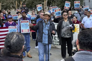 Migrant rights supporters