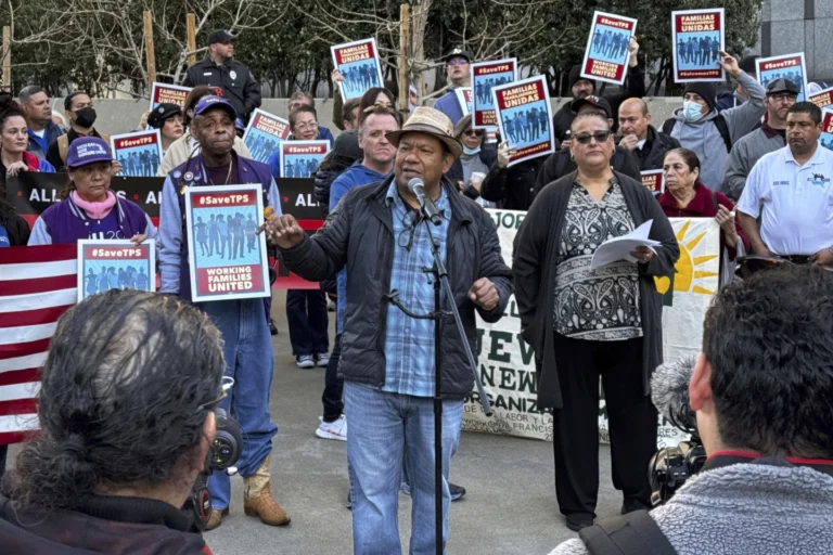 Migrant rights supporters