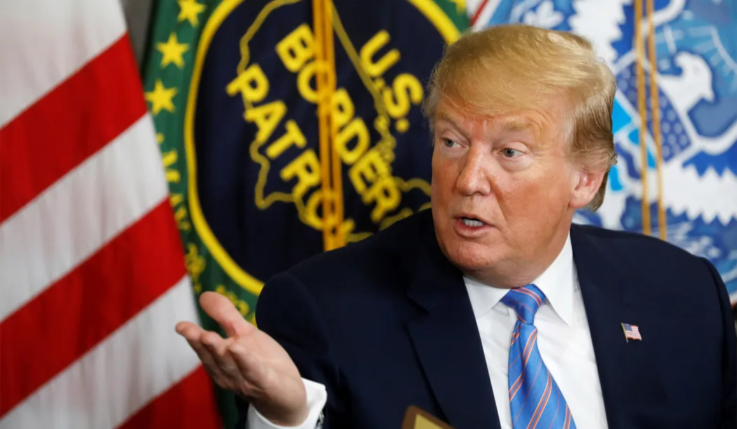 (President Trump participates in a roundtable discussion on immigration and border security at the U.S. Border Patrol Calexico Station in Calexico, Calif., April 5, 2019.( File Photo: Kevin Lamarque-Reuters)