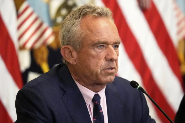 (Health and Human Services Secretary Robert F. Kennedy Jr. speaks during an event with President Donald Trump on improving Americans’ access to their medical records in the East Room of the White House, Wednesday, July 30, 2025, in Washington. (AP Photo: Mark Schiefelbein)