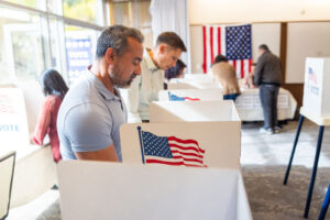 (California voters cast their ballots in the presidential election. Photo: Public Policy Institute)