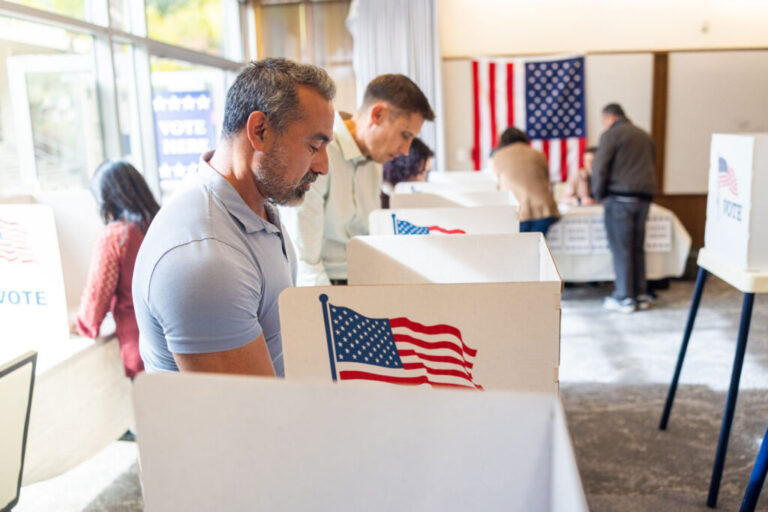 (California voters cast their ballots in the presidential election. Photo: Public Policy Institute)