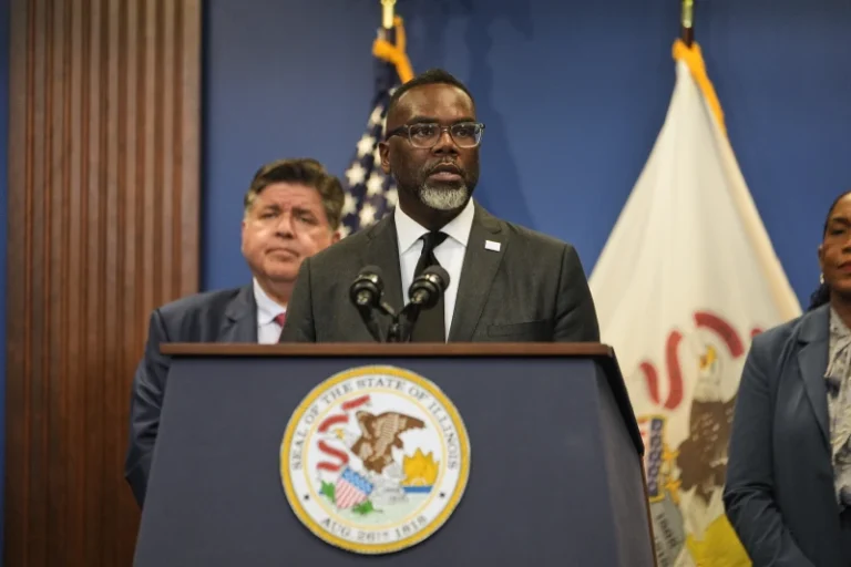 (Chicago Mayor Brandon Johnson speaks during a press conference Tuesday, Sept. 2, 2025, in Chicago. AP Photo: Kiichiro Sato)