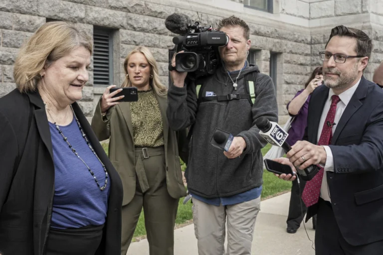(Milwaukee County Circuit Judge Hannah Dugan leaves the federal courthouse after a hearing in Milwaukee on Thursday, May 15, 2025. AP Photo: Andy Manis, File)