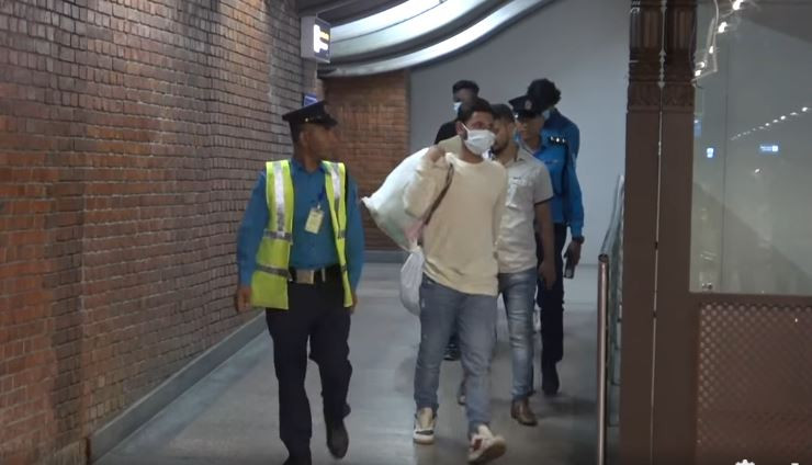 (A view of those deported by the US for violating immigration laws arriving in Kathmandu via a chartered flight. File photo)