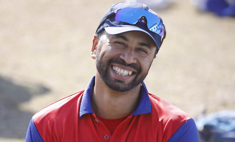 Sarad Veswakar during national team trainng at TU on Sunday. Photo/Hemanta Shreshta