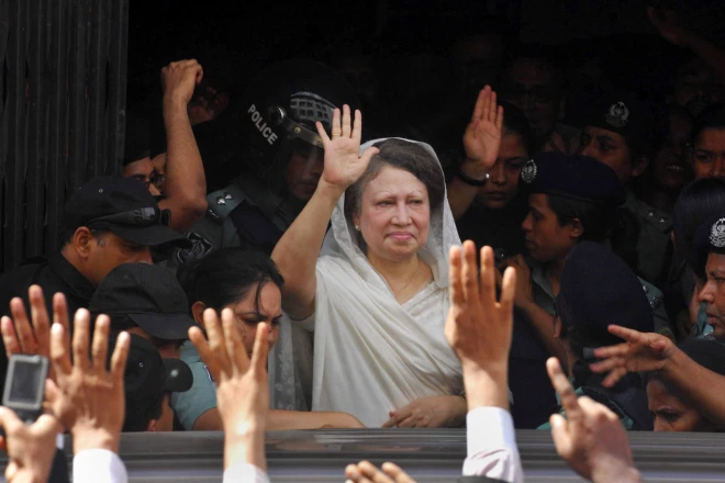 (Former Bangladeshi Prime Minister Khaleda Zia, whose archrivalry with Sheikh Hasina defined the country’s politics for a generation, has died, her political party said in a statement Tuesday. She was 80.)
