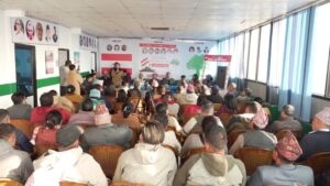 Participants in a legal consultation meeting organized by supporters of the Nepali Congress' special general convention on Saturday.