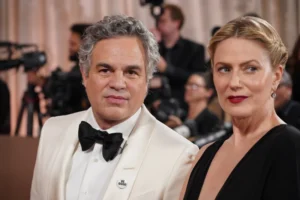 (Mark Ruffalo, left, and Sunrise Coigney arrive at the 83rd Golden Globes on Sunday, Jan. 11, 2026, at the Beverly Hilton in Beverly Hills, Calif. Photo by Jordan Strauss-Invision/AP)