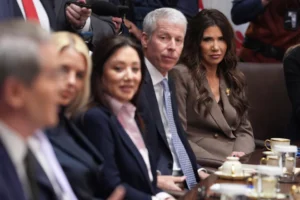 (From left, Treasury Secretary Scott Bessent speaks as Attorney General Pam Bondi, Labor Secretary Lori Chavez-DeRemer, Energy Secretary Chris Wright, and Homeland Security Secretary Kristi Noem listen during a cabinet meeting at the White House, Thursday, Jan. 29, 2026, in Washington.  AP Photo: Evan Vucci)