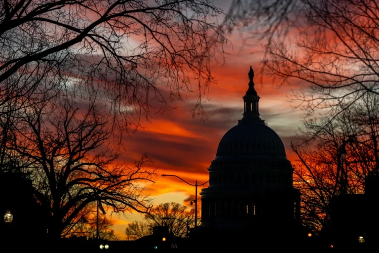 (The U.S. Capitol is seen at sunset, Monday, Jan. 12, 2026, in Washington.  AP Photo: Julia Demaree Nikhinson)