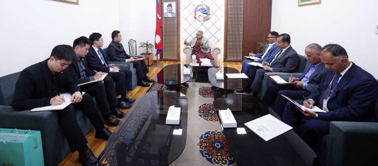 Chinese Envoy with PM Karki