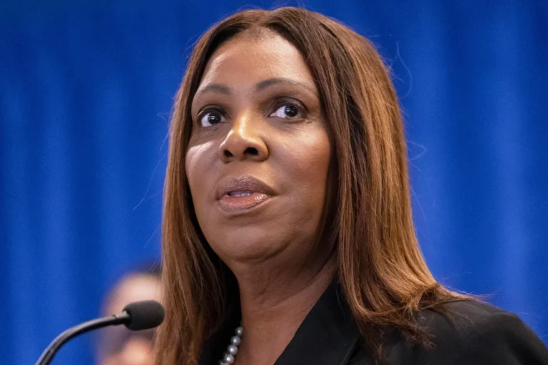 (New York Attorney General Letitia James speaks during a press conference, Dec. 15, 2025, in New York.  AP Photo: Yuki Iwamura, File)