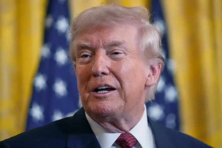 (President Donald Trump speaks during an event on coal power in the East Room at the White House, Wednesday, Feb. 11, 2026, in Washington. AP Photo: Mark Schiefelbein)
