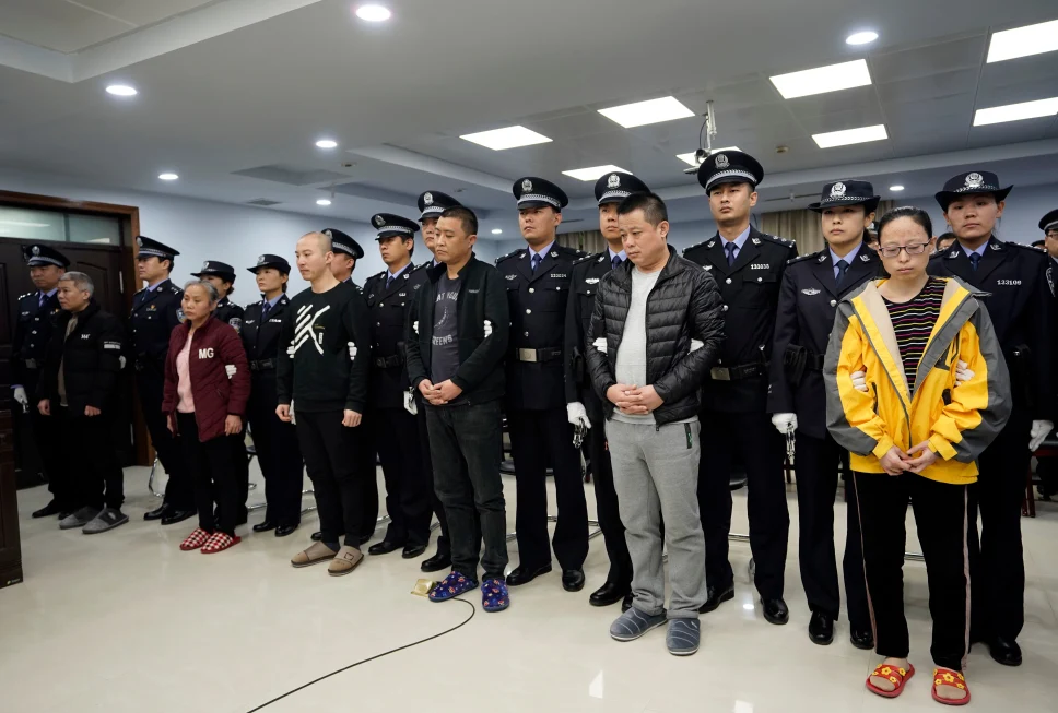 (A trial continues as fentanyl drug traffickers are sentenced in court, Thursday, Nov. 7, 2019, in Xingtai, north China’s Hebei Province. Photo: Jin Liangkuai-Xinhua via AP, File)