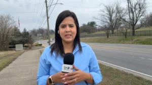 (This image provided by Nashville Noticias shows Estefany Rodriguez Florez, a reporter for the Spanish-language news outlet who has done stories critical of ICE and was arrested during a traffic stop Wednesday, March 4, 2026, reporting at work.  Photo: Nashville Noticias)