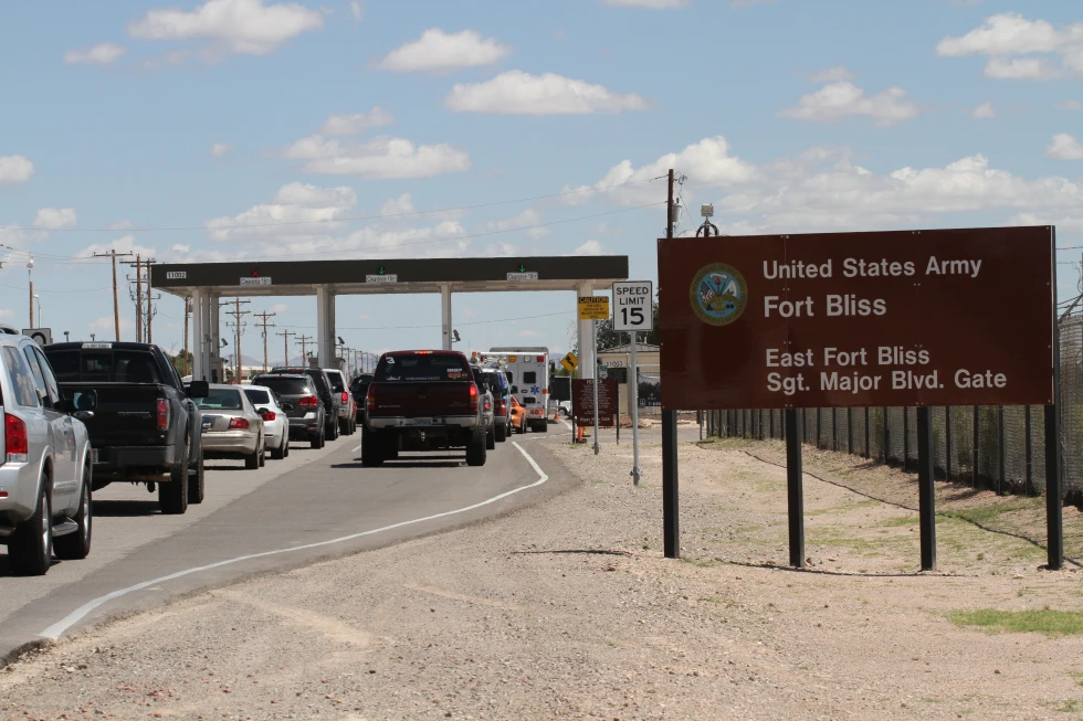 (Cars wait to enter Fort Bliss in El Paso, Texas, Sept. 9, 2014.  AP Photo: Juan Carlos Llorca, File)