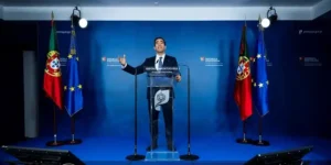 (Leitão Amaro giving today's press conference. Image Curtsy: José Sena Goulão-Lusa)