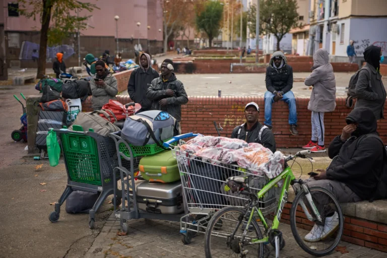 Migrants in Bacelona, Spain