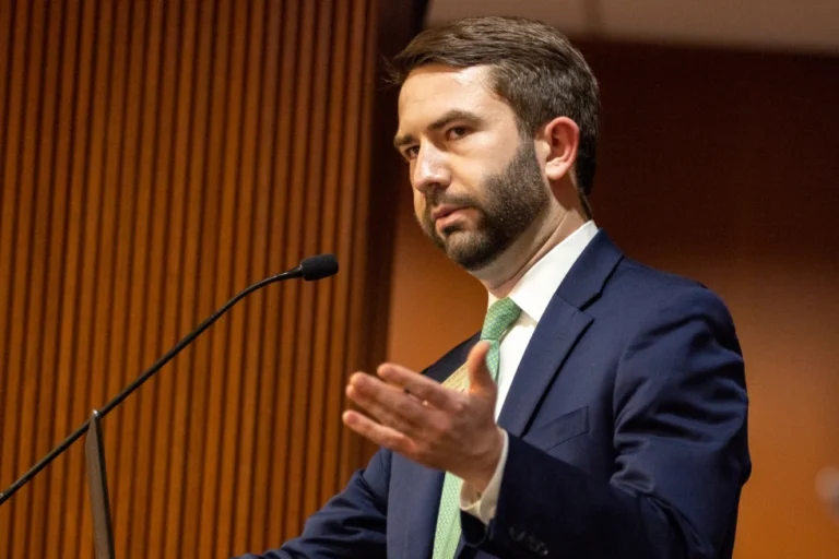 (State Rep. Houston Gaines, R-Athens, speaks at before the House Public Safety and Homeland Security Committee meeting at the Paul D. Coverdell Legislative Office Building in Atlanta, Tuesday, Feb. 27, 2024. Photo: Arvin Temkar-Atlanta Journal-Constitution via AP, File)