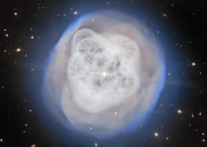 (This image provided by the U.S. National Science Foundation’s NOIRLab on Thursday, May 21, 2026, shows the Crystal Ball Nebula. Photo: NSF NOIRLab via AP)
