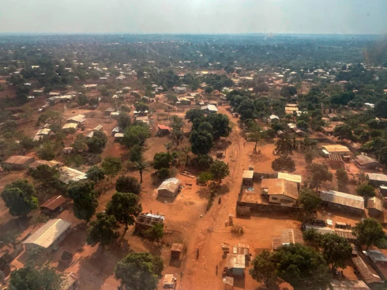 (An arial view of Bangui, Central African Republic, is seen on March. 8, 2024.  AP Photo: Sam Mednick, File)