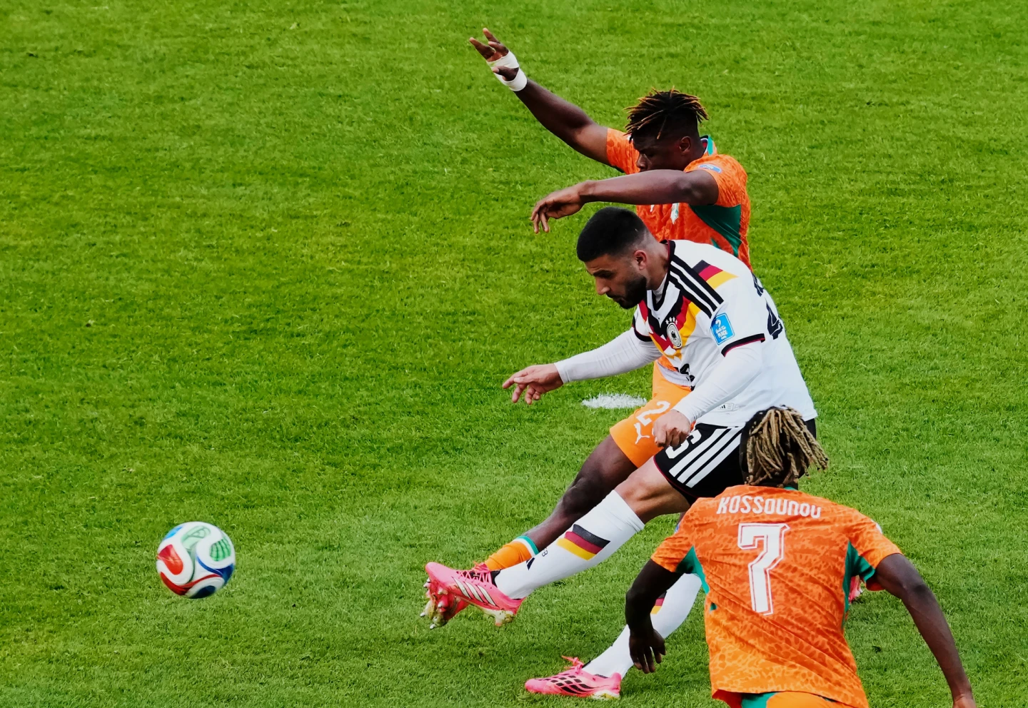 (Germany’s Deniz Undav (26) scores their second goal during the World Cup Group E soccer match between Germany and Ivory Coast in Toronto, Saturday, June 20, 2026. Photo: Chris Young, The Canadian Press via AP)