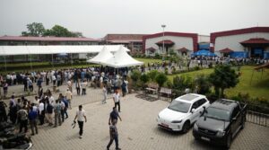 (Rastriya Swatantra Party, (RSP) First general convention delegates waiting for the closed session. Photo: Sujan Gurung)