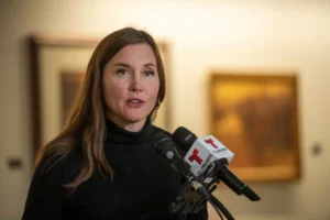 (Salt Lake City Mayor Erin Mendenhall speaks at the Salt Lake City International Airport in Salt Lake City, Oct. 16, 2025. AP Photo: Marielle Scott, File)