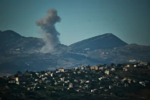 (Smoke rises to the sky following an Israeli military strike in southern Lebanon as seen from northern Israel, Friday, June 19, 2026.  AP Photo: Leo Correa)