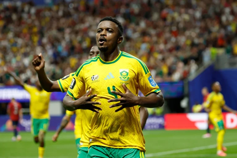 (Teboho Mokoena ensured South Africa drew 1-1 with Czechia on Thursday. Photo: AP)