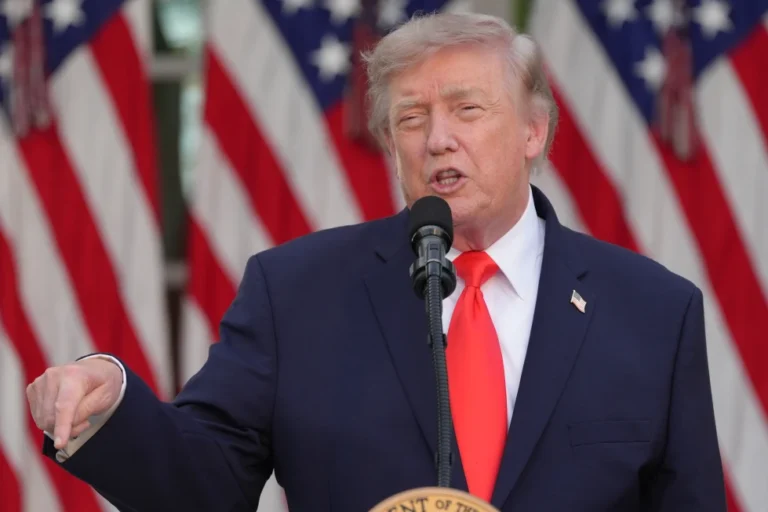 (President Donald Trump speaks at a Rose Garden Club dinner with farmers, in the Rose Garden of the White House, Thursday, June 25, 2026, in Washington. AP Photo: Jacquelyn Martin)