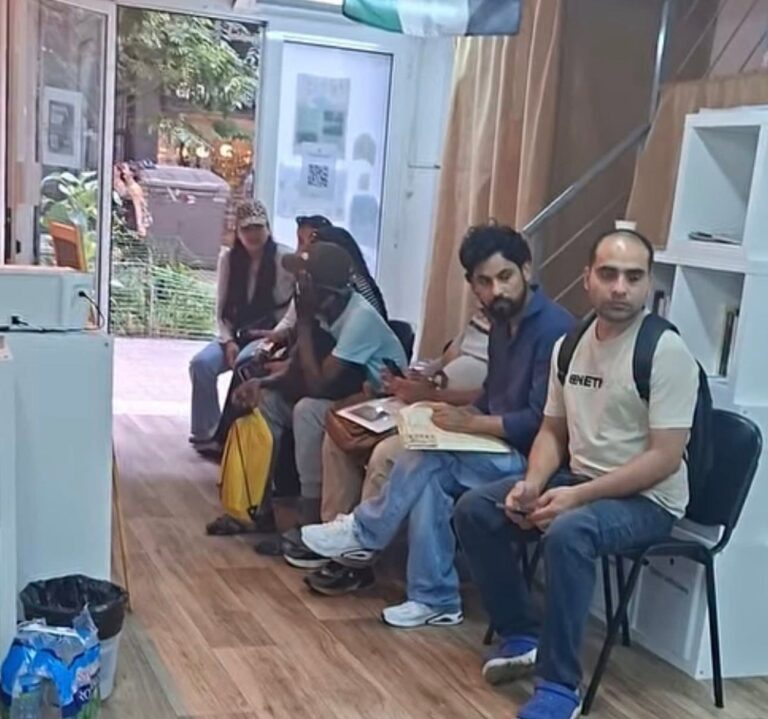 (Undocumented Nepali immigrants living in Spain also filling out applications for residence permits as per the procedure. Photo: Santosh Shrestha)