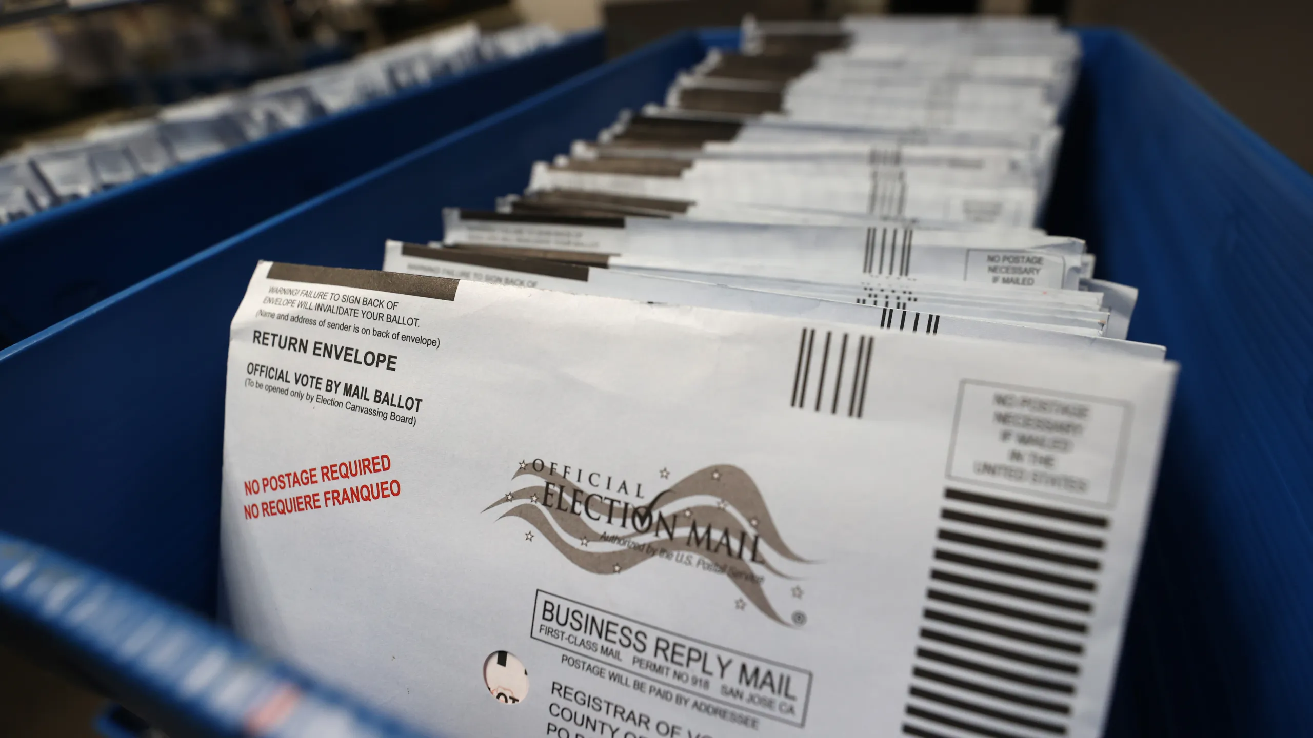 Vote-by-mail process in CA