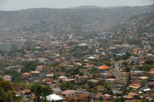 (The city of Freetown, Sierra Leone, is seen on April 28, 2024.  AP Photo: Misper Apawu, File)