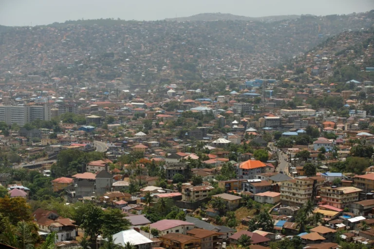 (The city of Freetown, Sierra Leone, is seen on April 28, 2024.  AP Photo: Misper Apawu, File)