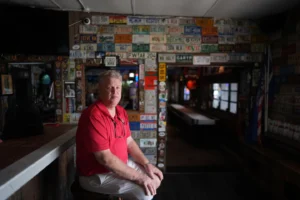 (Bobby Kuchinsky, general manager of Half Shell Raw Bar, poses for a portrait inside his restaurant, Saturday, July 25, 2026, in Key West, Fla.AP Photo: Rebecca Blackwell)