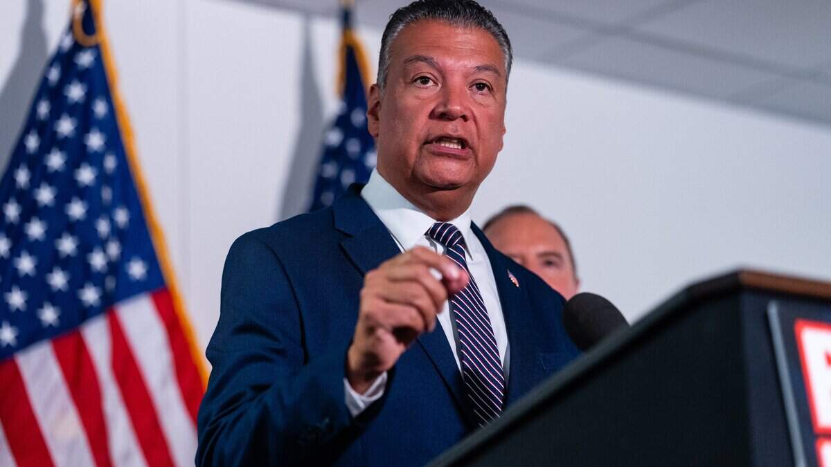(Senator Alex Padilla (D-CA) speaks alongside Democratic Senate Judiciary Committee members during a news conference on the nomination of acting Attorney General Todd Blanche alongside on Capitol Hill on July 15, 2026 in Washington, DC. Photo Curtsy: Eric Lee-Getty Images)