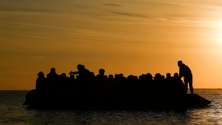 (The previous record for the number of migrants on one vessel was 125. YOAN VALAT-EPA-Shutterstock)