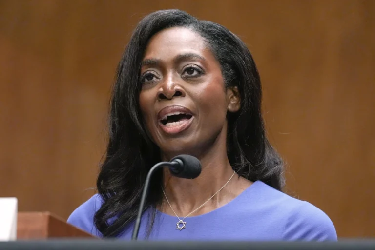 (Erica Schwartz testifies during a Senate Health Education Labor and Pensions committee confirmation hearing to be the director of the Centers for Disease Control and Prevention on Capitol Hill, Wednesday, July 15, 2026, in Washington.  AP Photo: Mariam Zuhaib)