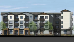 (An affordable housing project under construction for low-income and formerly homeless seniors at 18431 Beach Boulevard in Huntington Beach, California. Photo: AHP)