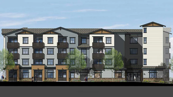 (An affordable housing project under construction for low-income and formerly homeless seniors at 18431 Beach Boulevard in Huntington Beach, California. Photo: AHP)