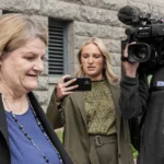 (Milwaukee County Circuit Judge Hannah Dugan leaves the federal courthouse after a hearing in Milwaukee on May 15, 2025.  AP File Photo: Andy Manis)
