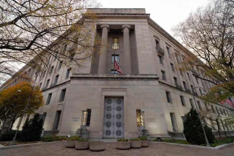 (The U.S. Department of Justice building is seen in Washington, Saturday, Dec. 7, 2024.  AP File Photo: Jose Luis Magana)