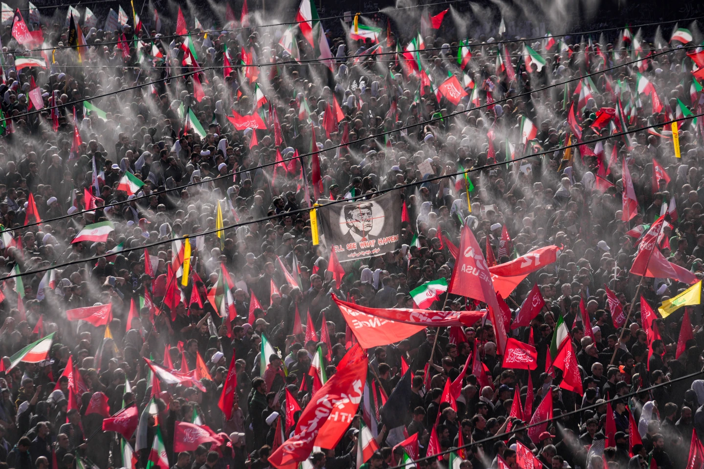 (Funeral of Iran's Supreme Leader Ayatollah Ali Khamenei. AP Photo: Altaf Qadri)