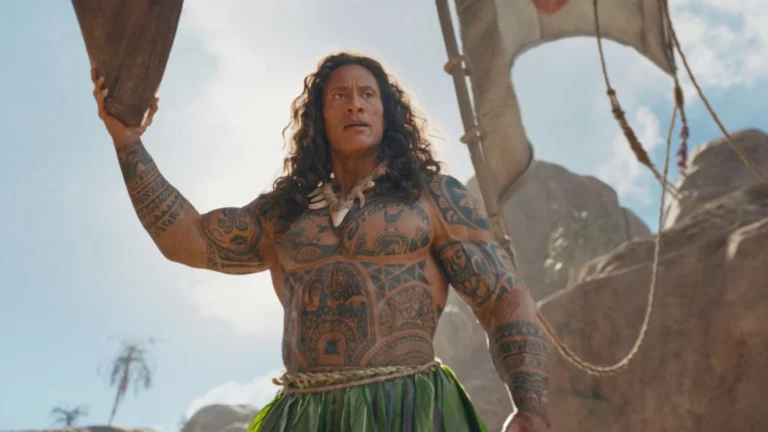 (This image released by Disney shows Dwayne Johnson as Maui in a scene from "Moana." Photo: Disney via AP)