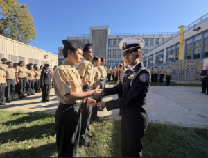 (Indian-American teenager Riddhi Chauhan is the Commanding Officer of the US Navy Junior Reserve Officers Training Corps (NJROTC) cadet battalion. Photo: NJROTC Public Affairs)