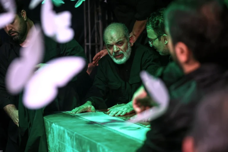 (In this photo released by Iran's Supreme Leader's office, mourners gather around the coffin of Iran's Supreme Leader Ayatollah Ali Khamenei as it lies in a mourning hall adjacent to the Imam Khomeini Hussainiya within the Supreme Leader's compound before his funeral in Tehran, Iran, late Thursday, July 2, 2026.  Office of the Iranian Supreme Leader via AP)