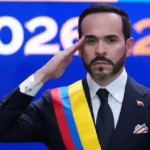 (Colombia’s President Abelardo de la Espriella salutes after taking the oath of office in Cali, Colombia, Aug. 7, 2026.  AP File Photo: Matias Delacroix)